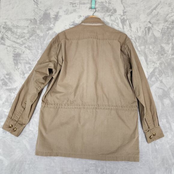 Vintage Cabelas Safari Series Jacket Mens Large Hunting Drawstring Waist Tan - Picture 4 of 10